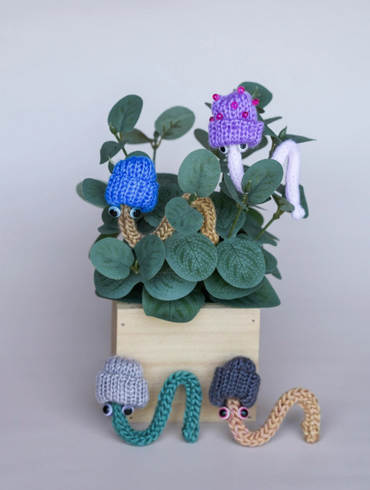 Wiggly Worm Pal – Hand-Knitted Companion