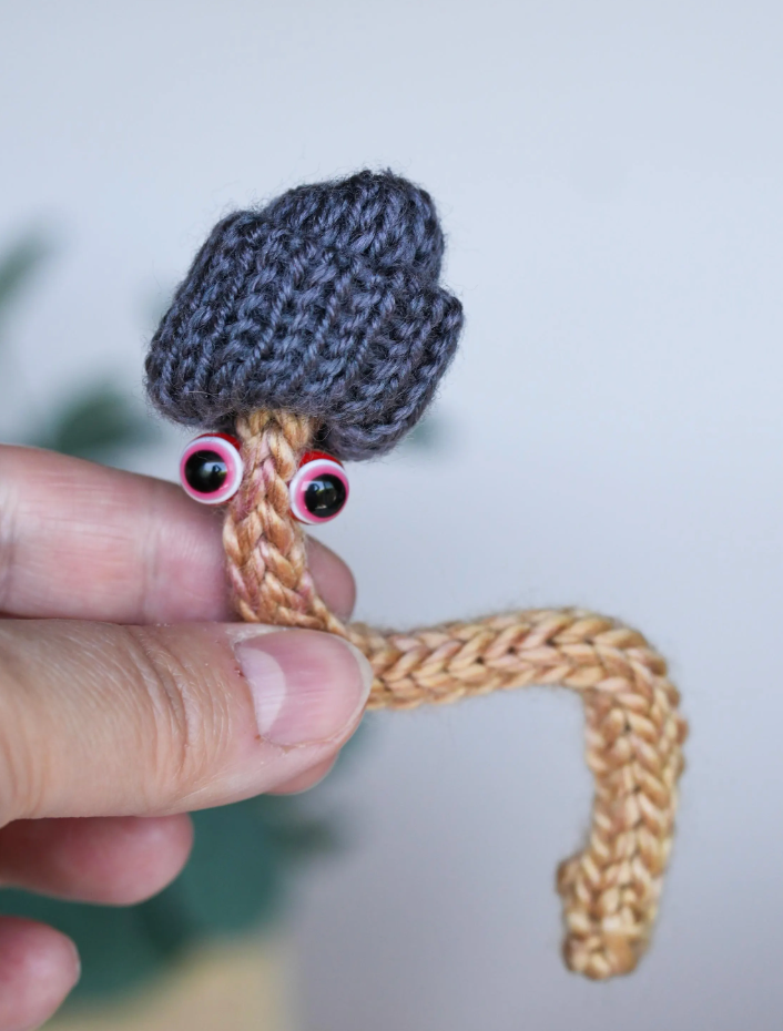 Wiggly Worm Pal β Hand-Knitted Companion