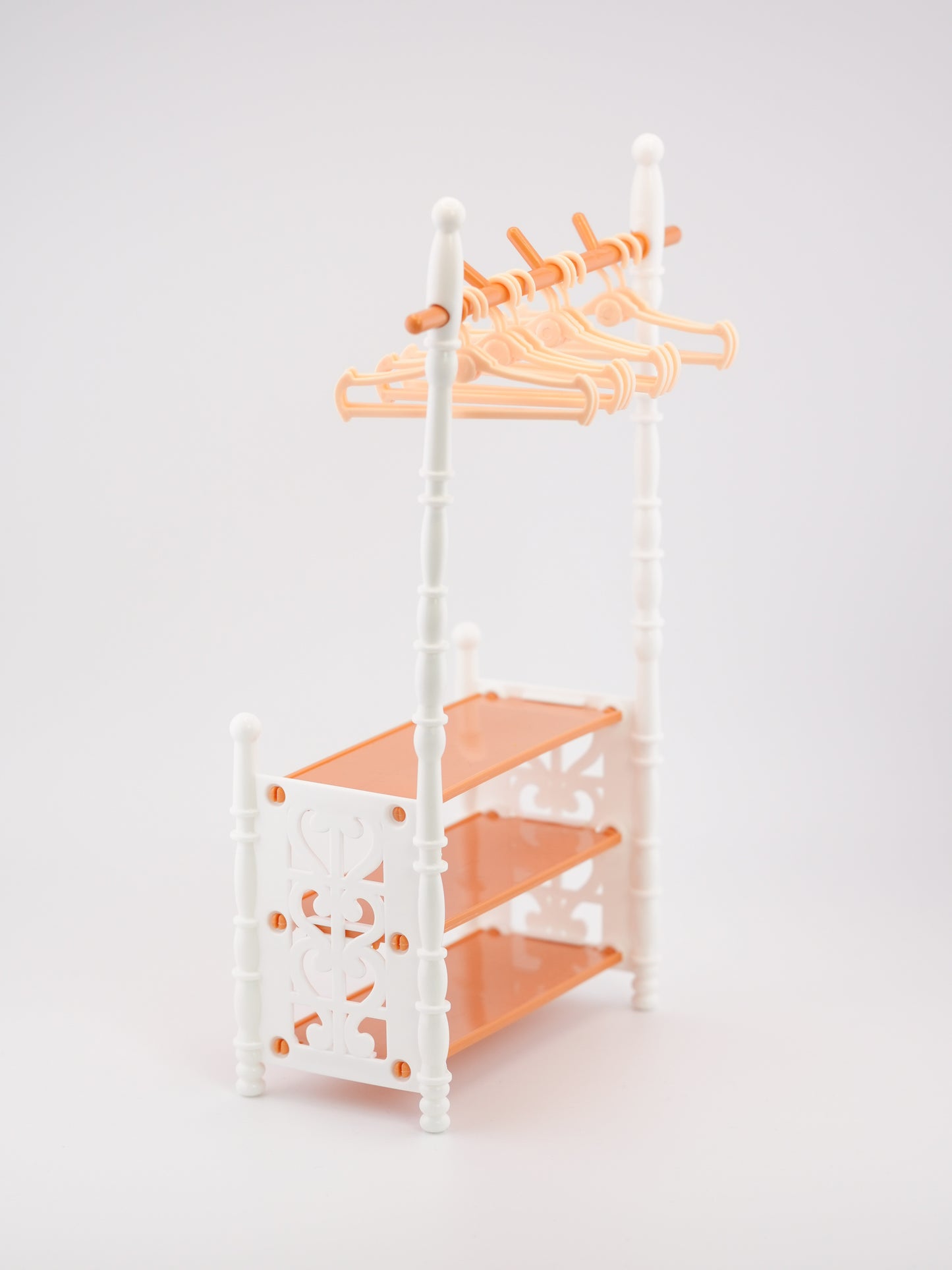 Mini Wardrobe Stand with Hangers and Shoe Shelves