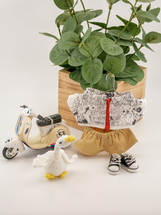 Outfit for the Knitted Frog with Goose Waddles