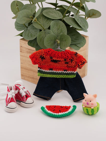 Froggy Wardrobe. Outfit for a Knitted Frog.