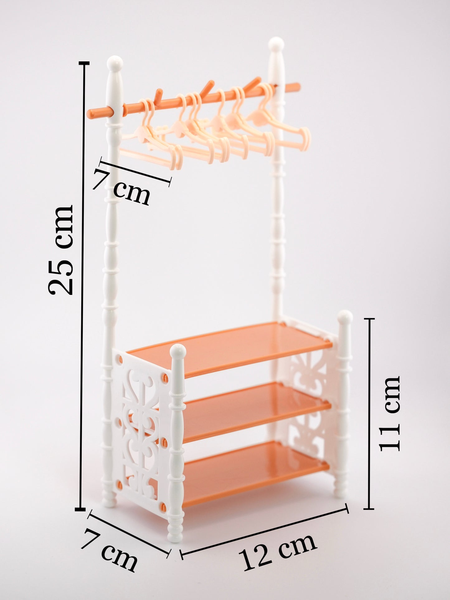 Mini Wardrobe Stand with Hangers and Shoe Shelves