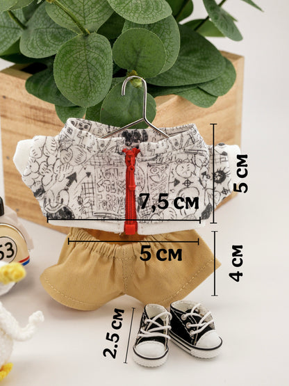 Outfit for the Knitted Frog with Goose Waddles