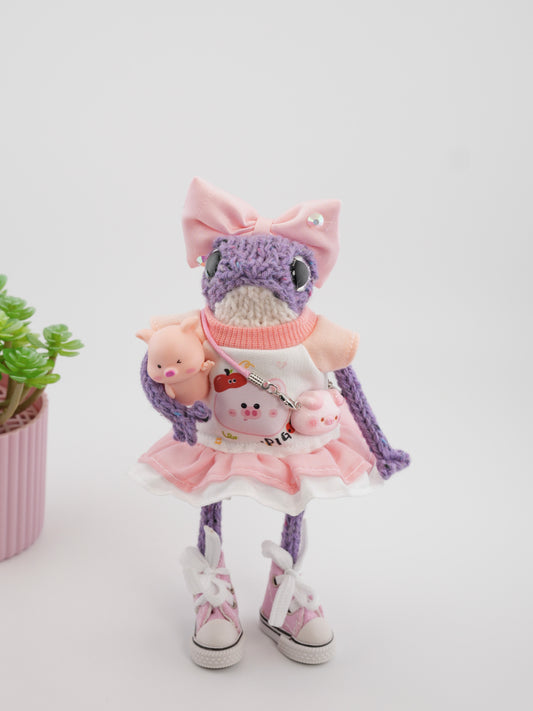 Tilly Puddingdrop with a piglet named Plum