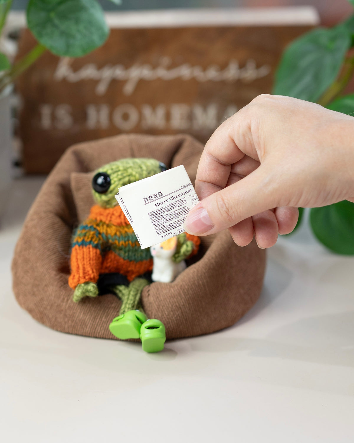 Knitted Frog